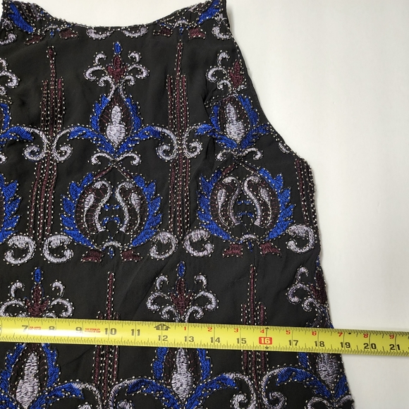 Francesca's beads embroidery sleeveless dress party Size M New - Picture 7 of 8